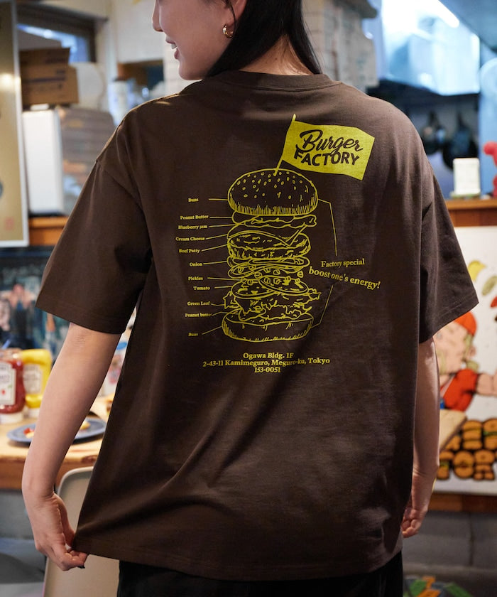 Burger Factory x FREAK'S STORE Burger Factory Special Big Silhouette Back Print Crew Neck T-shirt