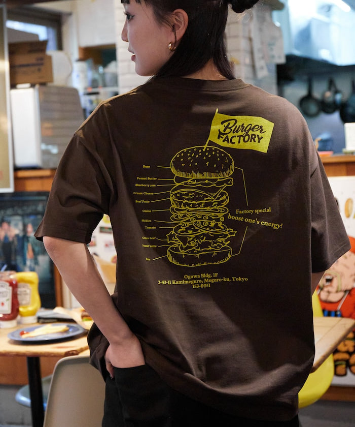 Burger Factory x FREAK'S STORE Burger Factory Special Big Silhouette Back Print Crew Neck T-shirt