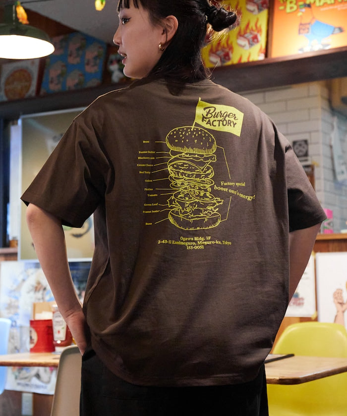 Burger Factory x FREAK'S STORE Burger Factory Special Big Silhouette Back Print Crew Neck T-shirt