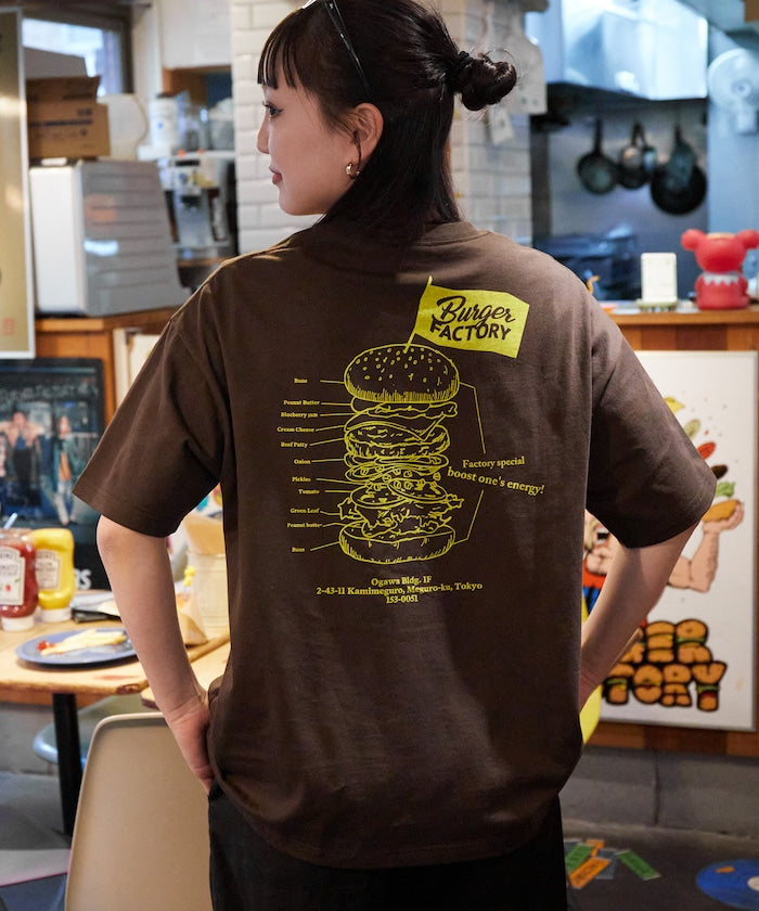 Burger Factory x FREAK'S STORE Burger Factory Special Big Silhouette Back Print Crew Neck T-shirt