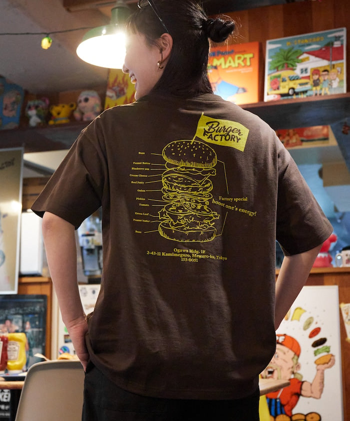 Burger Factory x FREAK'S STORE Burger Factory Special Big Silhouette Back Print Crew Neck T-shirt