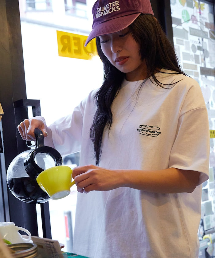 LANDER SANDWICHES x FREAK'S STORE Burger Factory Special Big Silhouette Back Print Crew Neck T-shirt