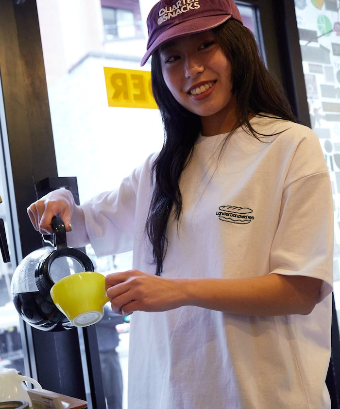 LANDER SANDWICHES x FREAK'S STORE Burger Factory Special Big Silhouette Back Print Crew Neck T-shirt