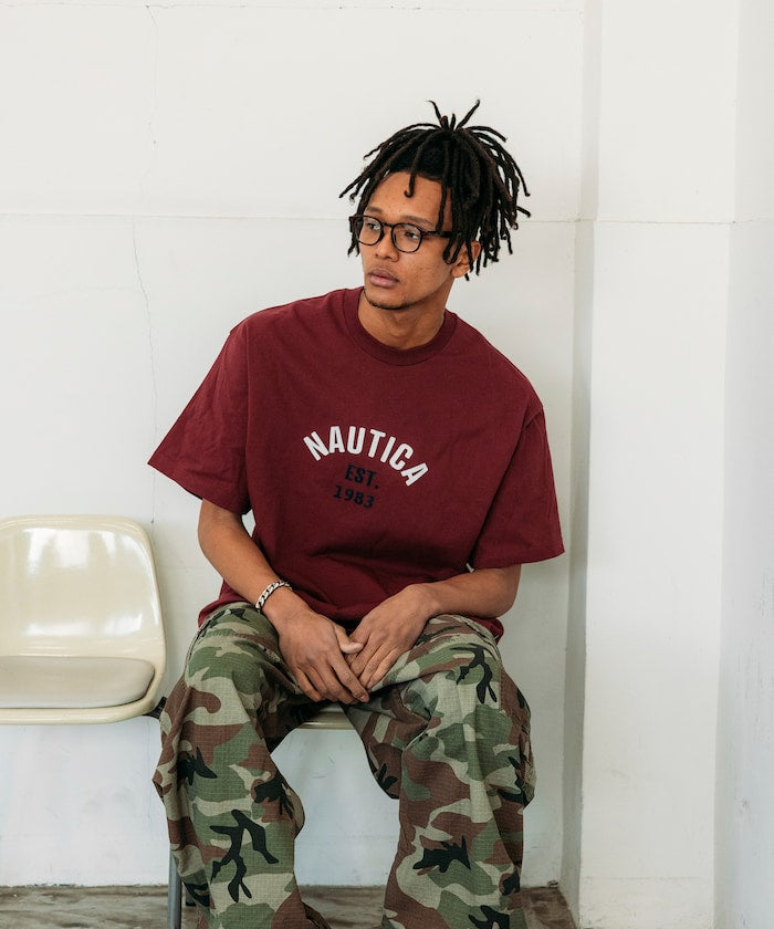 NAUTICA JAPAN Felt Patch Arch Logo S/S Tee