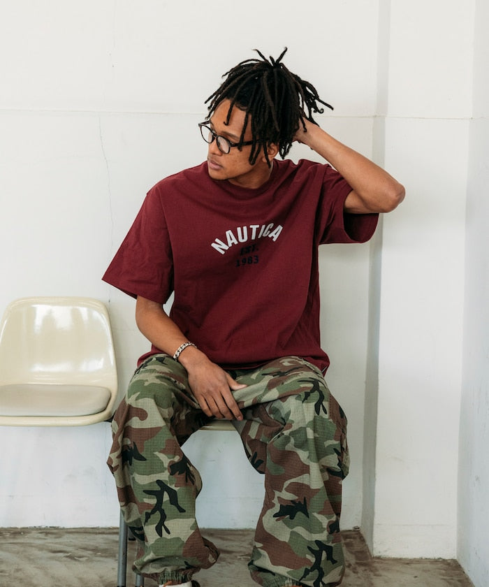 NAUTICA JAPAN Felt Patch Arch Logo S/S Tee