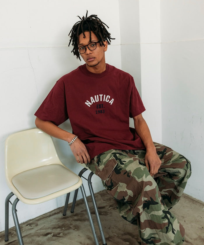 NAUTICA JAPAN Felt Patch Arch Logo S/S Tee