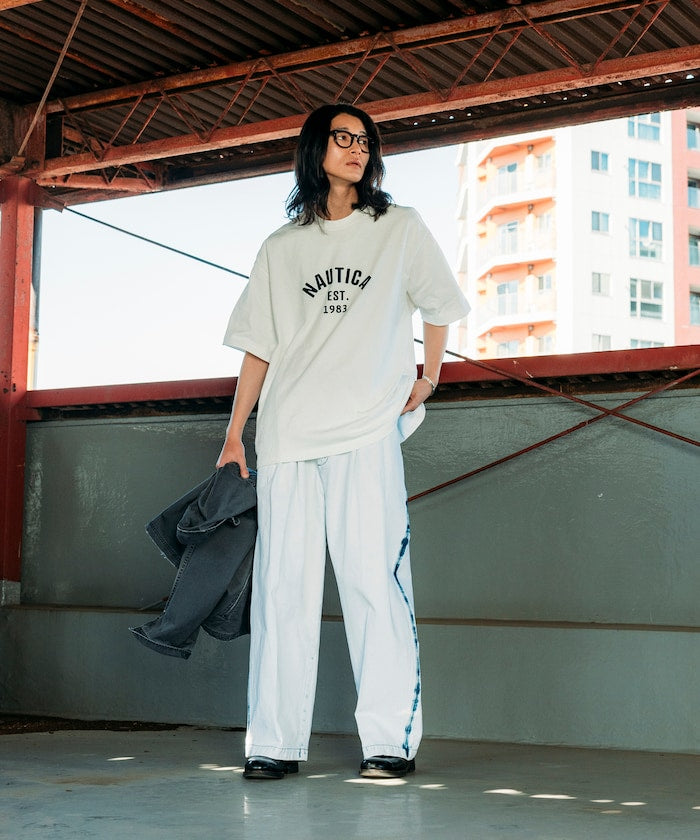 NAUTICA JAPAN Felt Patch Arch Logo S/S Tee