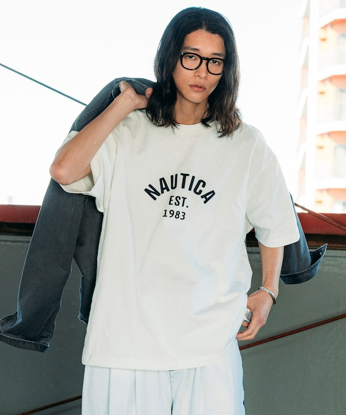NAUTICA JAPAN Felt Patch Arch Logo S/S Tee