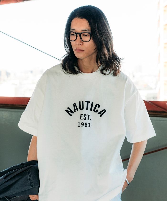 NAUTICA JAPAN Felt Patch Arch Logo S/S Tee
