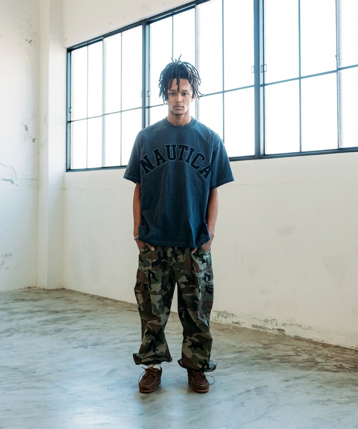 NAUTICA JAPAN Pigment Dyed Arch Logo S/S Tee