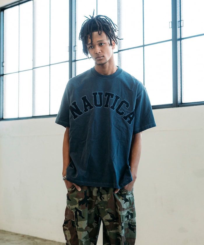 NAUTICA JAPAN Pigment Dyed Arch Logo S/S Tee