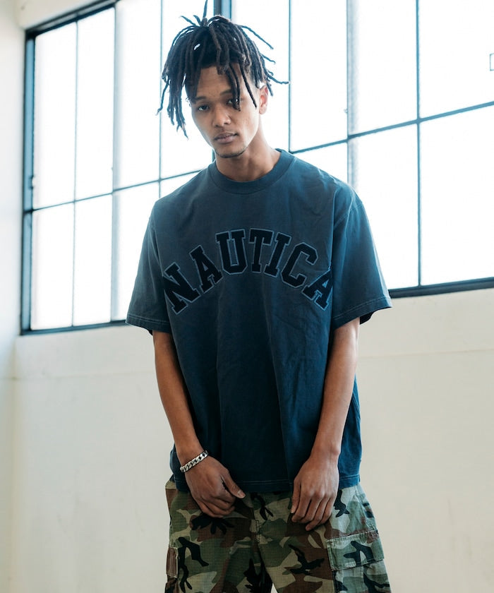 NAUTICA JAPAN Pigment Dyed Arch Logo S/S Tee