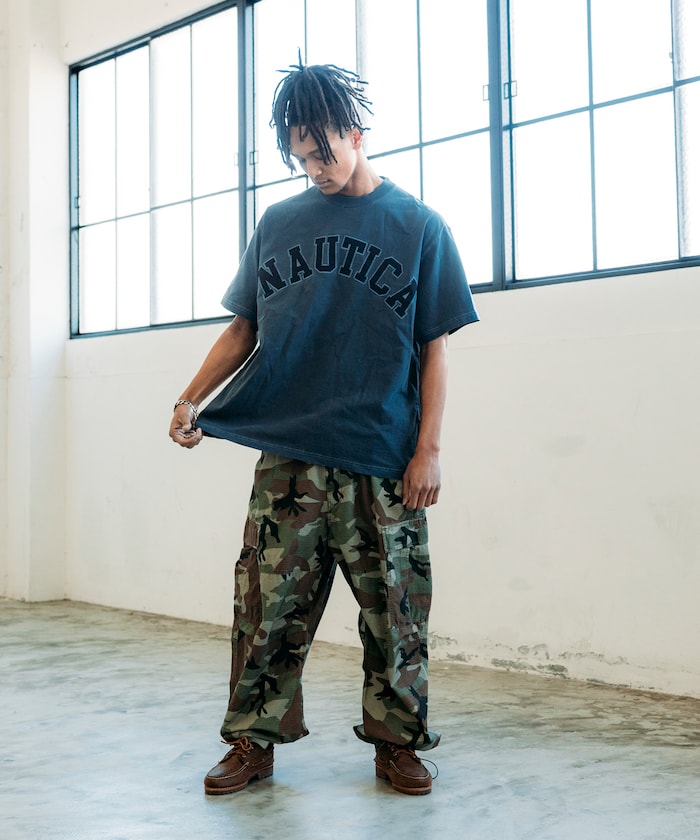 NAUTICA JAPAN Pigment Dyed Arch Logo S/S Tee