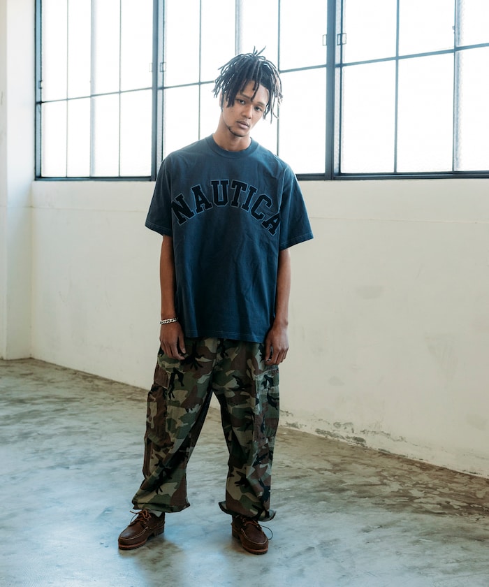 NAUTICA JAPAN Pigment Dyed Arch Logo S/S Tee