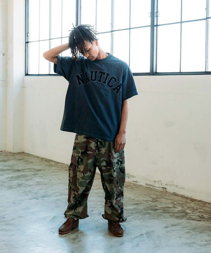 NAUTICA JAPAN Pigment Dyed Arch Logo S/S Tee