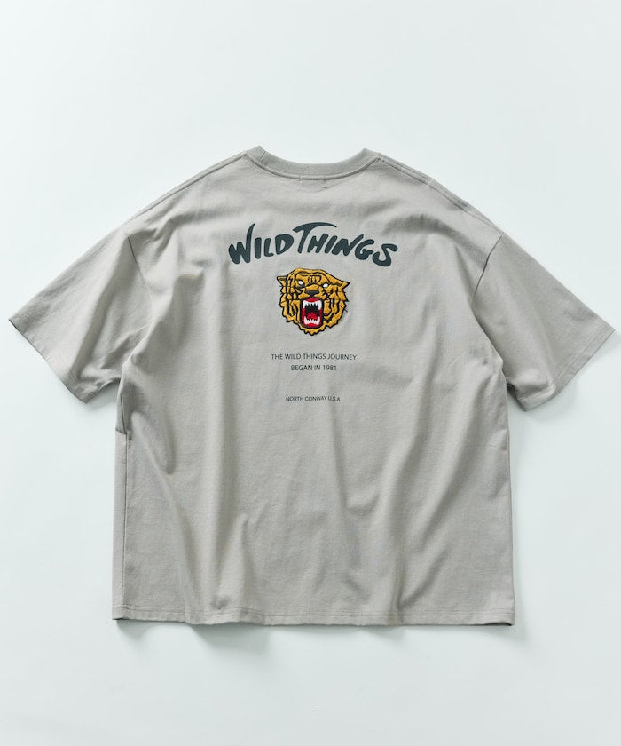 WILD THINGS × FREAK'S STORE Big Silhouette Tiger T-shirt