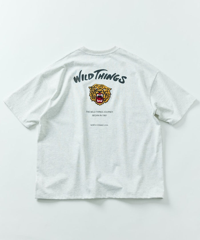 WILD THINGS × FREAK'S STORE Big Silhouette Tiger T-shirt