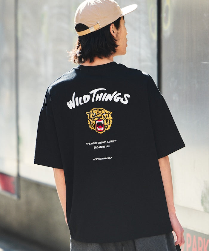 WILD THINGS × FREAK'S STORE Big Silhouette Tiger T-shirt