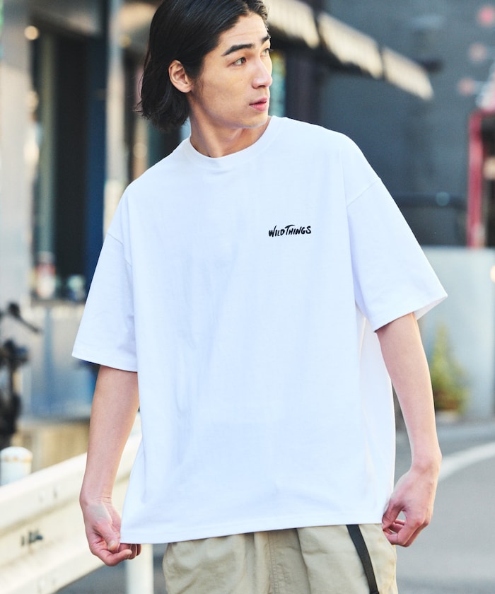 WILD THINGS × FREAK'S STORE Big Silhouette Tiger T-shirt