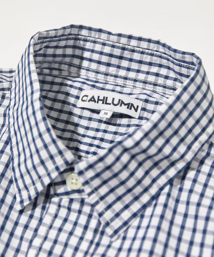 CAHLUMN Magazine Pocket Broad Shirt (Gingham)