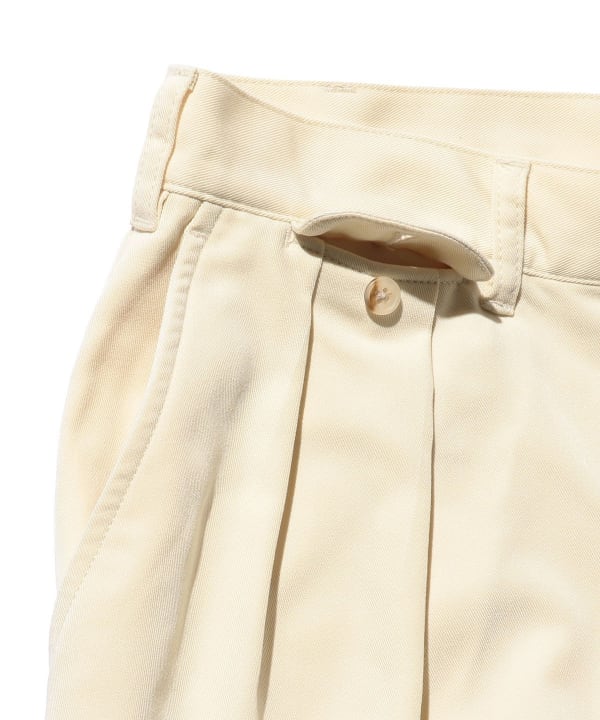 BEAMS PLUS 2 Pleats Trousers PE Twill