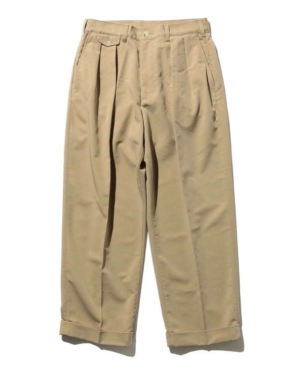 BEAMS PLUS 2 Pleats Trousers PE Twill