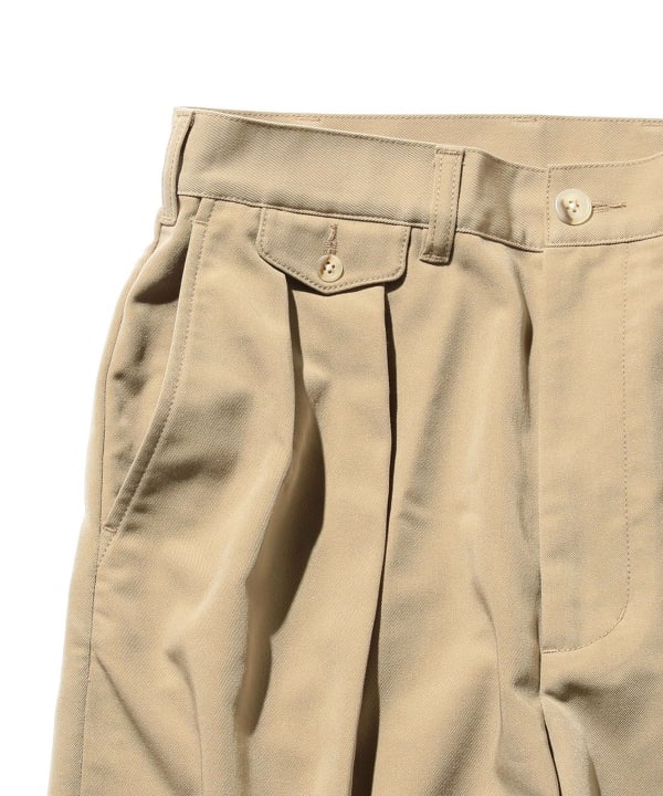BEAMS PLUS 2 Pleats Trousers PE Twill