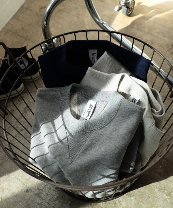 BEAMS PLUS x LOOPWHEELER Athletic Sweat Crew Neck