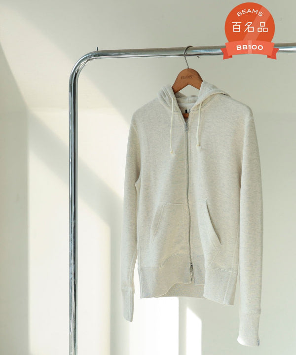 BEAMS PLUS x LOOPWHEELER Slim Zip Sweat Hoody