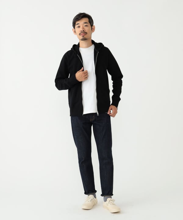BEAMS PLUS x LOOPWHEELER Slim Zip Sweat Hoody