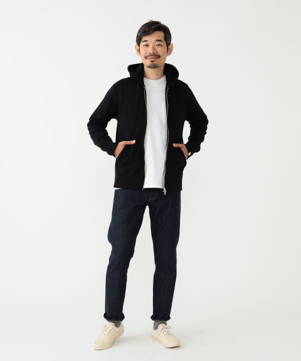 BEAMS PLUS x LOOPWHEELER Slim Zip Sweat Hoody