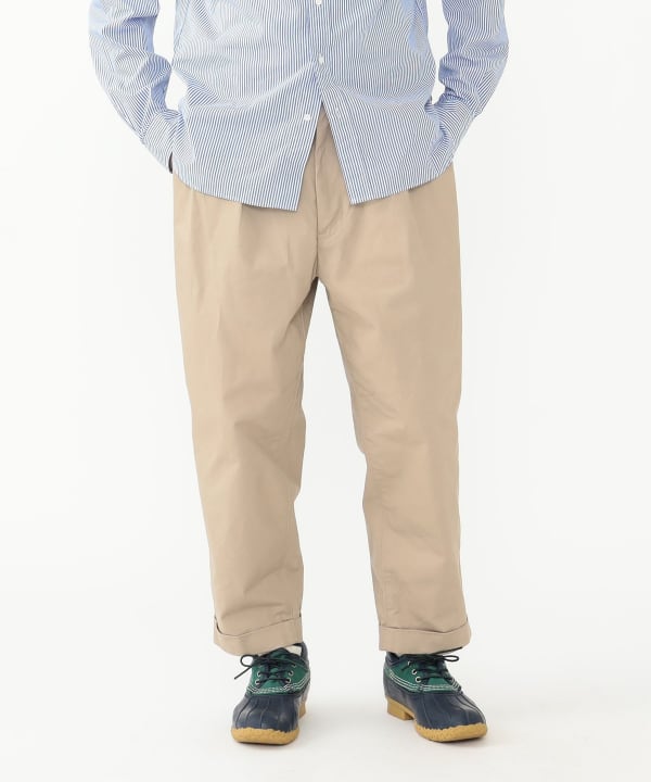 BEAMS PLUS 2 Pleats Twill Pants