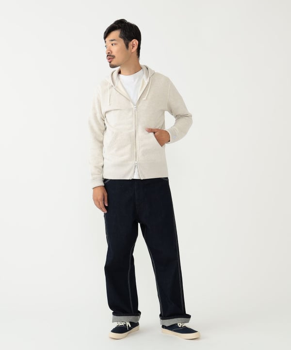 BEAMS PLUS x LOOPWHEELER Slim Zip Sweat Hoody