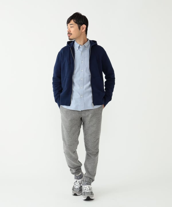 BEAMS PLUS x LOOPWHEELER Slim Zip Sweat Hoody