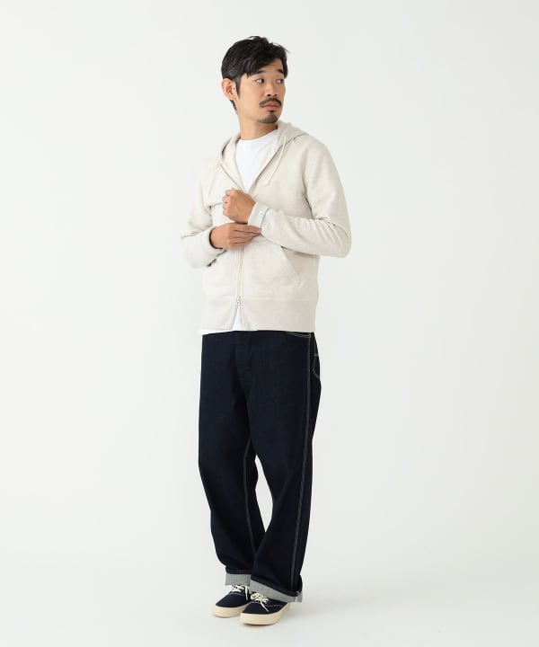 BEAMS PLUS x LOOPWHEELER Slim Zip Sweat Hoody