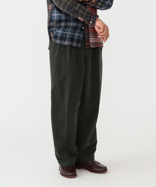 BEAMS PLUS 2 Pleats Trousers PE Twill