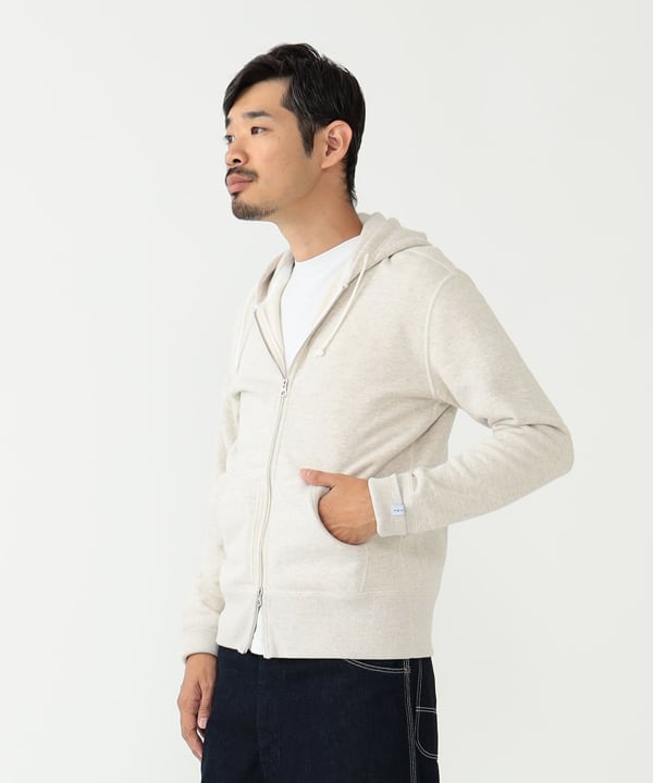 BEAMS PLUS x LOOPWHEELER Slim Zip Sweat Hoody