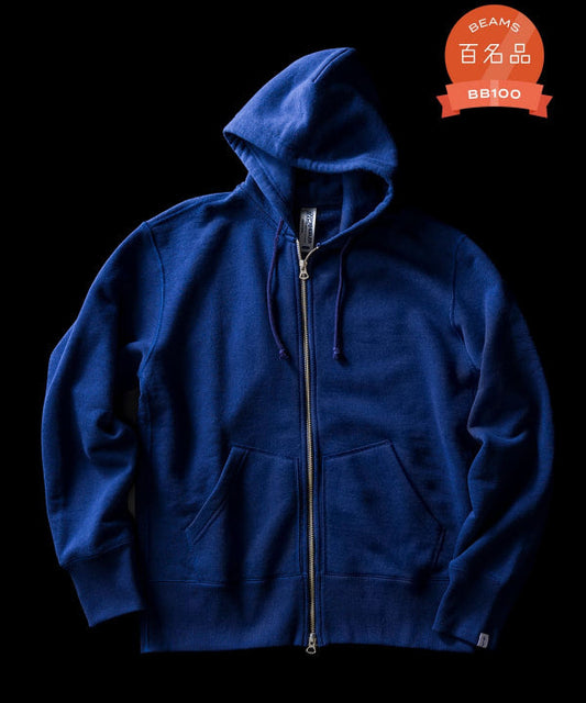 BEAMS PLUS x LOOPWHEELER Slim Zip Sweat Hoody