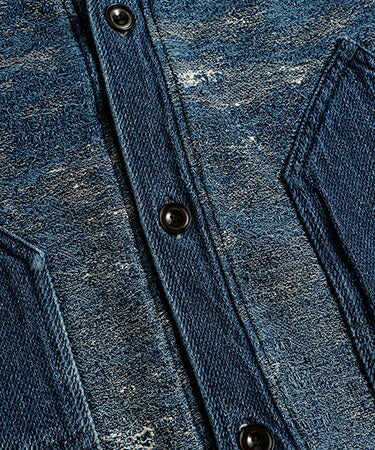 FDMTL JACQUARD DENIM CARDIGAN 2YR WASH