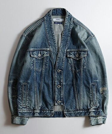 FDMTL DENIM HAORI JACKET 5YR WASH