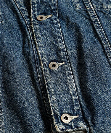 FDMTL DENIM HAORI JACKET 5YR WASH