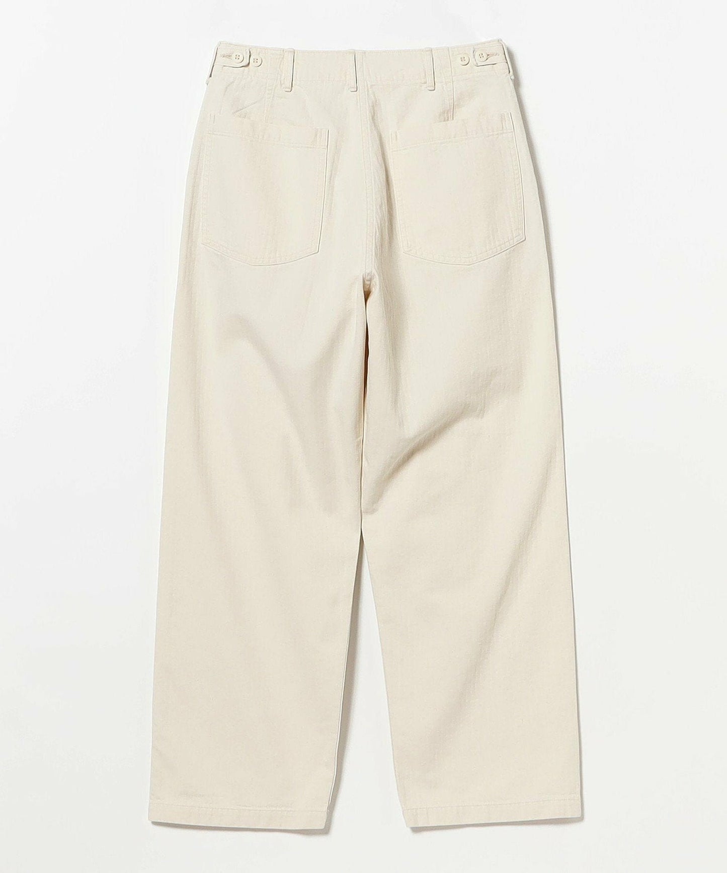 orSlow HERRINGBONE SUMMER FATIGUE PANTS Ecru
