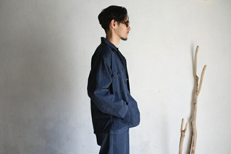 orSlow 4POCKET US ARMY SHIRTS JACKET GREEN USED WASH Navy