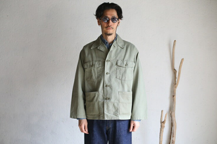 orSlow 4POCKET US ARMY SHIRTS JACKET GREEN USED WASH Green
