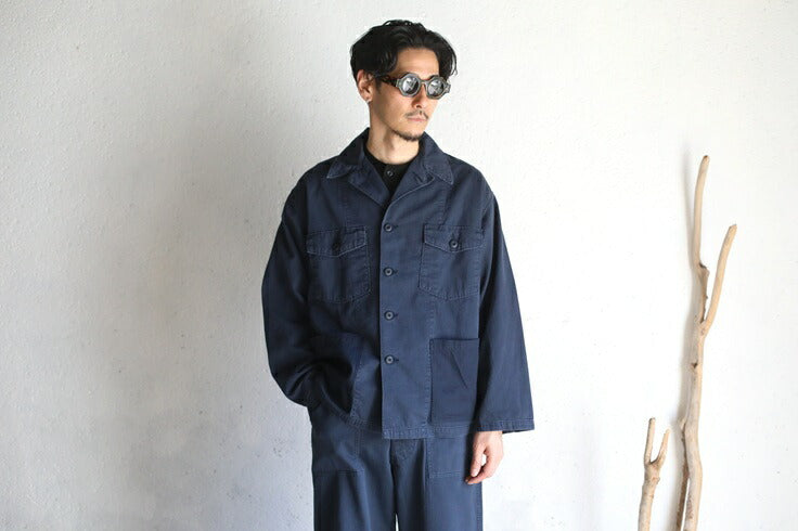 orSlow 4POCKET US ARMY SHIRTS JACKET GREEN USED WASH Navy