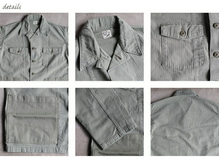orSlow 4POCKET US ARMY SHIRTS JACKET GREEN USED WASH Green