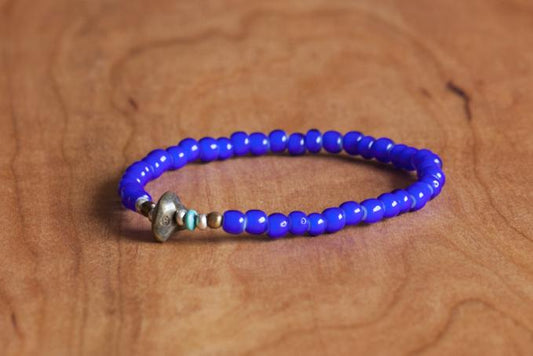 SunKu Antique Beads Bracelet Navy LTD-011