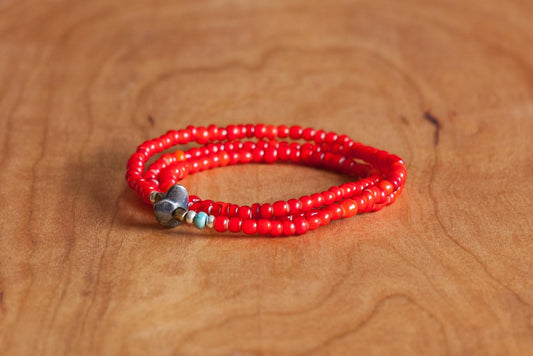 SunKu 39 White Heart Beads Necklace & Bracelet SK-002