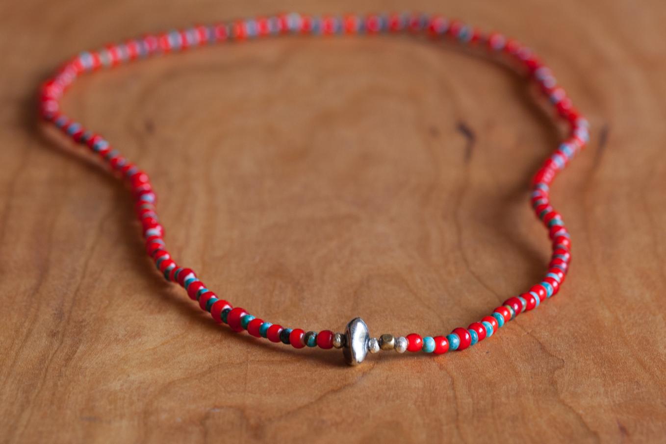 SunKu 39 White Heart & Turquoise Necklace & Bracelet SK-029