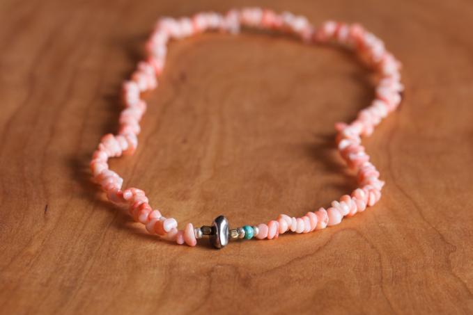 SunKu 39 Pink Coral Necklace & Bracelet SK-052